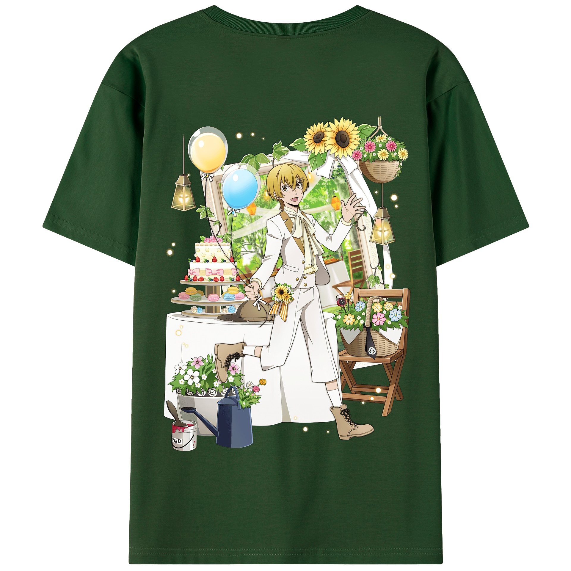 （画像用） 文豪ストレイドッグス Bungo Stray Dogs 綿100％半袖Tシャツ（背面プリント）